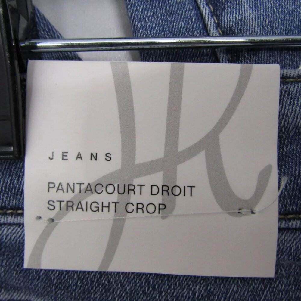 NEW JOSEPH RIBKOFF Womens Straight Crop Rinestone Jeans Size 10 Medium Blue - Picture 8 of 8